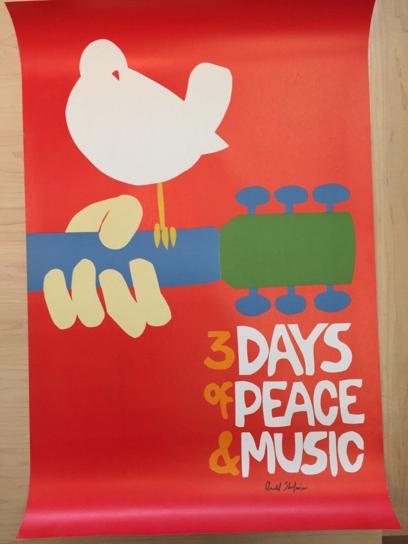 SUPER RARE - Woodstock - no back plate signed by artist (1 of 3)