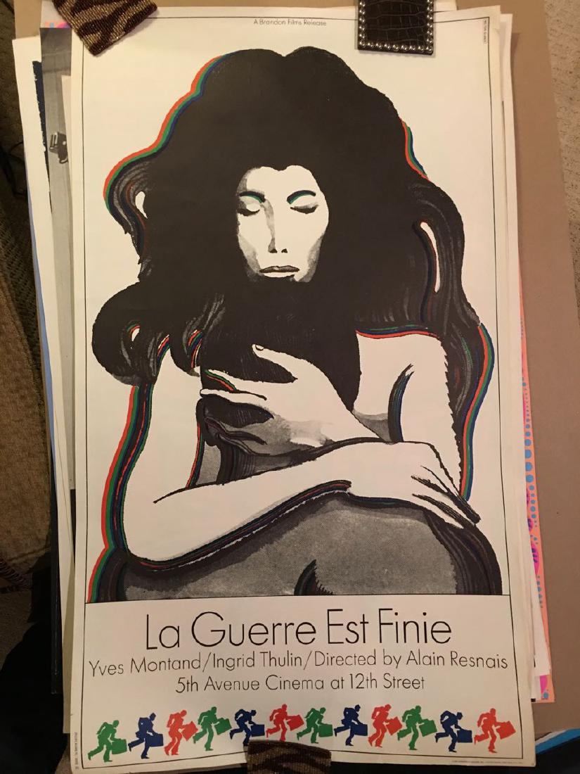 MILTON GLASER VINTAGE AND RARE MOVIE POSTER: MILTON GLASER VINTAGE AND RARE MOVIE POSTER. LA GUERRE EST FINIE. The War is Over is a French drama film about a leftist in Franco's Spain, directed by Alain Resnais and starring Yves Montand, Ingrid