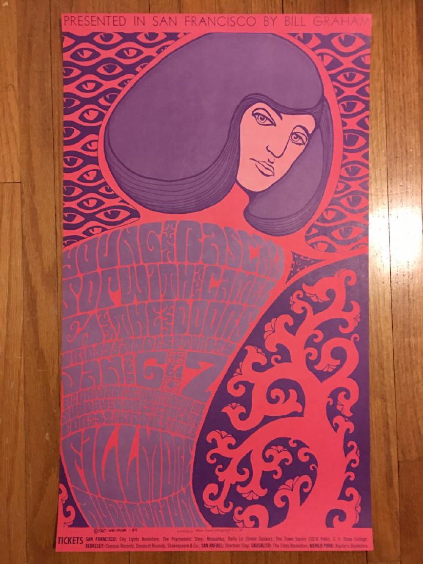 The Doors Poster - 2nd ! - BG044: The Doors Poster - 2nd ! At the fillmore ! With Art by Wes Wilson