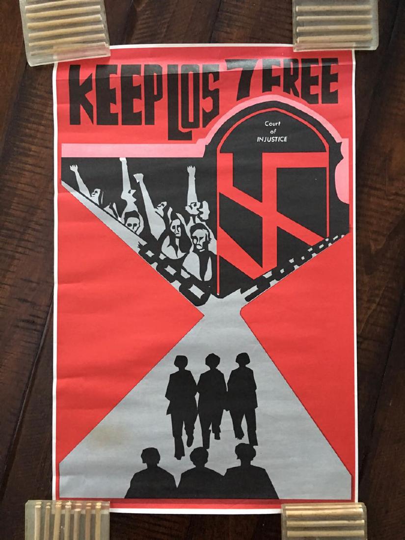1970's Keep Los 7 Free San Francisco Poster: 1970's Keep Los 7 Free San Francisco Poster. AKA "Los Siete De La Razaâ€. Los Siete de la Raza was a group of young Latinos, from the mainly Latino Mission District of San Francisco, framed up for 