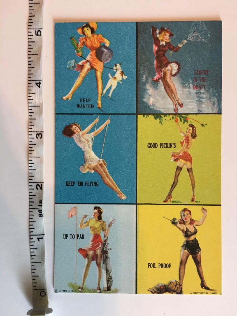 WONDERFUL MUTOSCOPE CARD - Collector: Each Mutoscope is an original from 1940s and is about 3 x 5 on heavy card stock. This is a near mint card and are historic artifacts of a bygone era. The Mutoscope was an early motion picture device, 