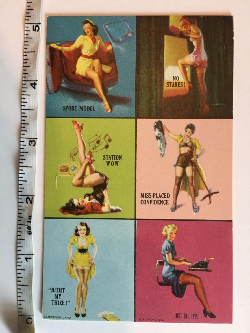 WONDERFUL MUTOSCOPE CARD - Collector: Each Mutoscope is an original from 1940s and is about 3 x 5 on heavy card stock. This is a near mint card and are historic artifacts of a bygone era. The Mutoscope was an early motion picture device, 