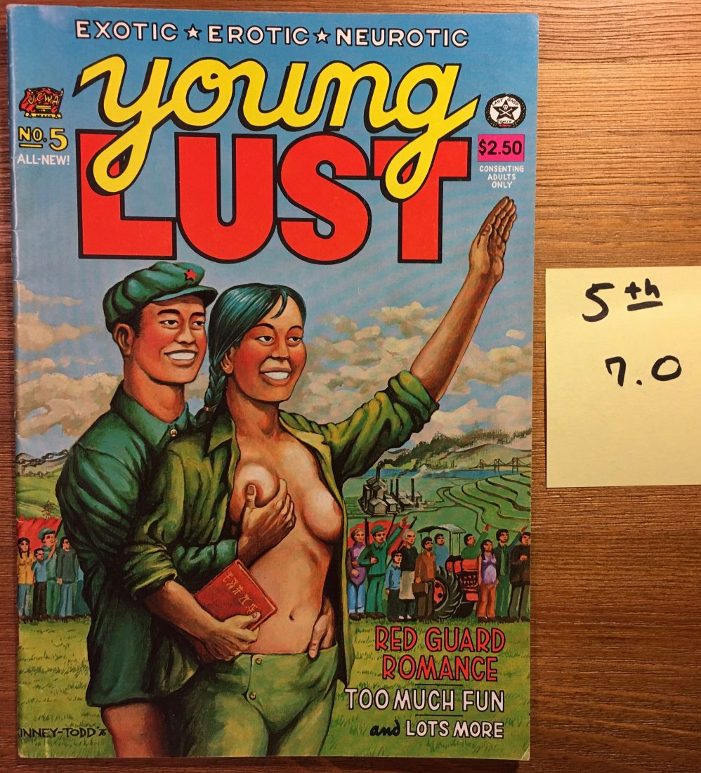 YOUNG LUST #5 - later printing (5th): YOUNG LUST #5 - later printing (5th). Underground / Adult Comix. Good condition, Ungraded 7.0 condition. Underground / adult comix. Last Gasp.Jay Kinney, Spain, Todd, More...