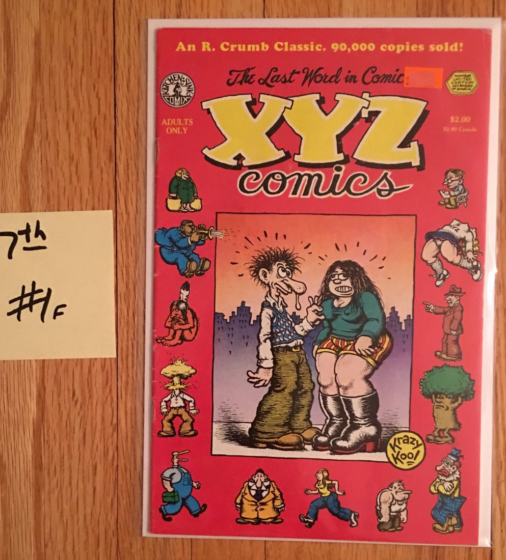 XYZ COMICS - #1f - 7th - R. Crumb !: XYZ COMICS - #1f - 7th - R. Crumb !. Underground / Adult Comix. Good condition in Ungraded 8.0+ conditions. Kitchen Sink. UCWA. Robert Crumb.