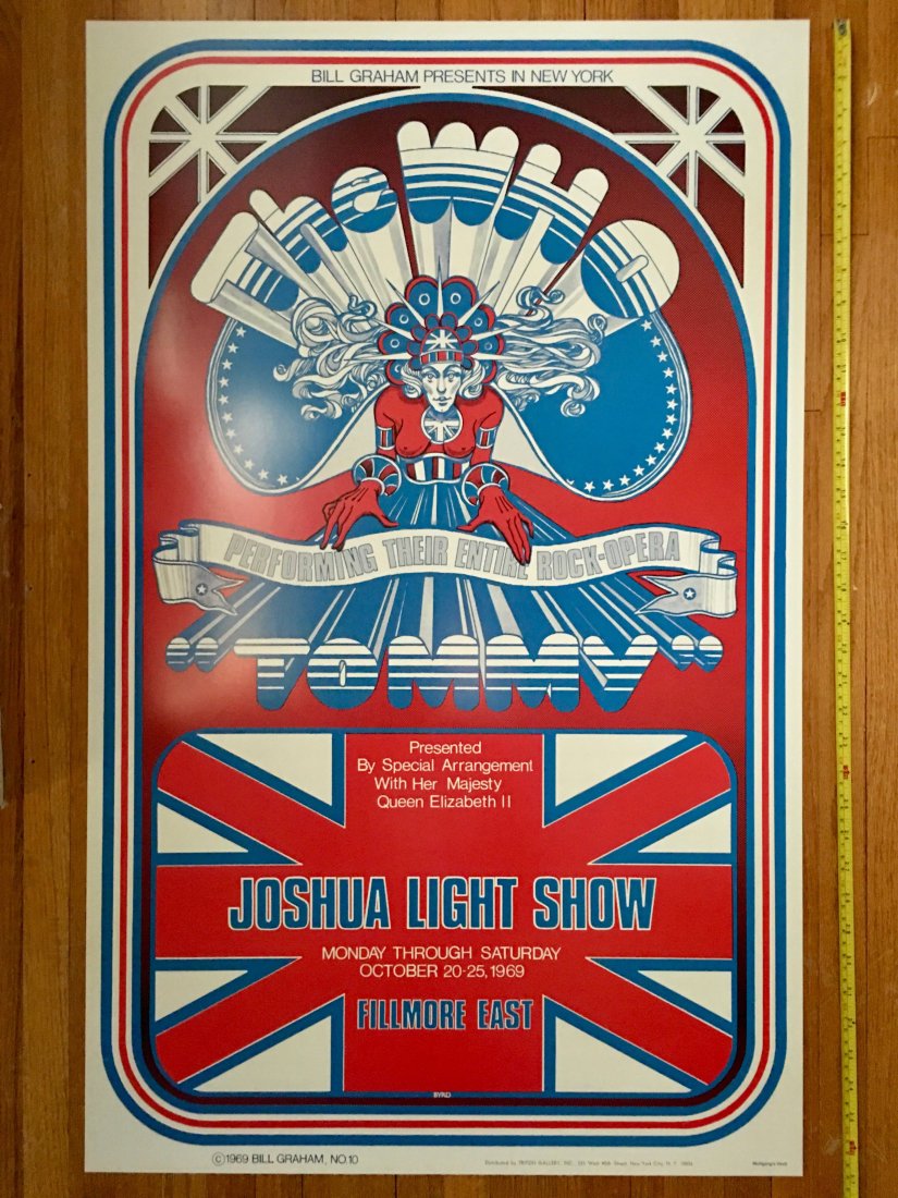 The Who Poster - FME010 - 2nd: The Who came to the Fillmore East for six glorious nights in October and performed their rock opera, Tommy, in full for the first time in the United States. Graham gave Joshua White and his team $5000