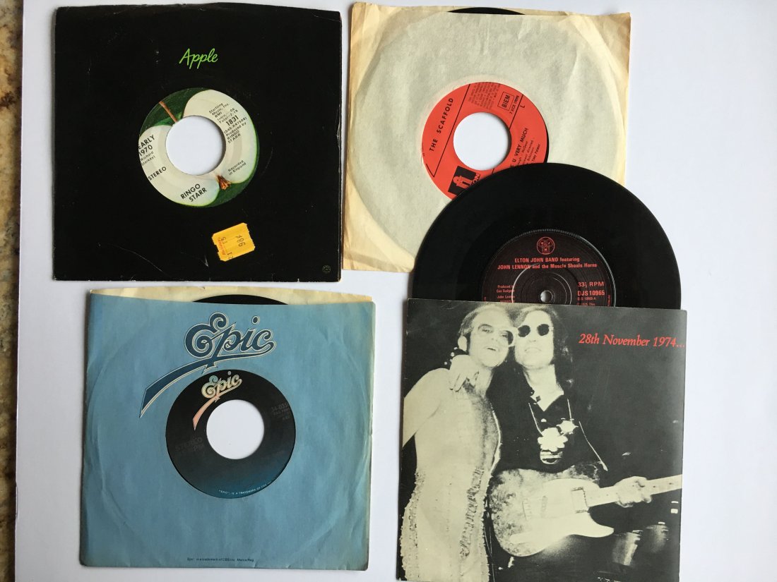 JOHN LENNON AND ELTON JOHN - 1974: JOHN LENNON AND ELTON JOHN - 1974. John Lennon surprised the crowd by comic on stage for the last three songs at the Elton John Concert. More records These Beatles items came from one person. The lad