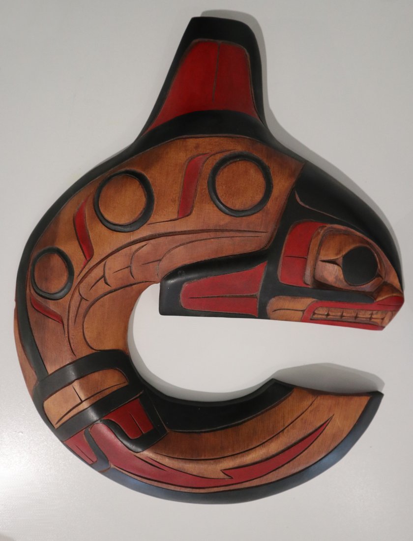 CHARLIE GEORGE Superb Carving "Orca" 12" BC Indigenous Artist 2011 (1 of 4)