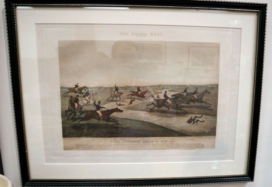 HENRY ALKEN The Quorn Hunt Original Aquatint ca1840 Equestrian Framed: The Quorn Hunt: The Whissendine Appears in ViewArtist: Henry Thomas Alken, 1785â€“1851, BritishDate: ca1840 Medium: Watercolor, with gum arabic, and gouache over etched outline on medium, smooth,
