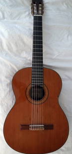 Takamine Hirade Concert Art 5 1980's Spanish Classical Guitar: This Hirade Classical guitar is in very good condition, the soundboard shows signs of usage and the action is well within the acceptable Classical standard. The front board is Cedar, the back Rosewood
