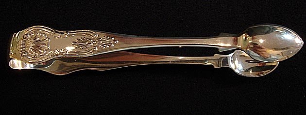 Pr Sterling Sugar Tongs by George Adams 1874: A PAIR OF STERLING SILVER SUGAR TONGS BY GEORGE WILLIAM ADAMS - LONDON 1874 These superb sugar tongs by London silversmith George William Adams are in fine condition, The spoons are delicately monogra