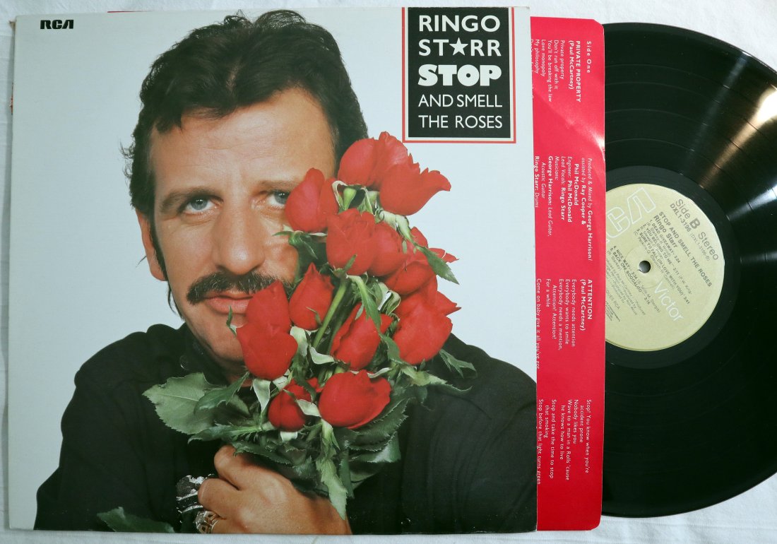 RINGO STARR Stop & Smell Roses 1981 LP Vinyl NM-/NM-: Ringo Starr – Stop And Smell The RosesRingo Starr - Stop And Smell The Roses album coverLabel:RCA Victor – DXL1-3196Format:Vinyl, LP, AlbumCountry:CanadaReleased:1981Genre:PopStyle:BalladCondition
