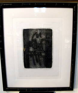 MAX PAPART (1911-1944) Cubist Limited Edition Etching 23/65: MAX PAPART - ABSTRACT ETCHING AND AQUATINTThis print was produced ca1973 and is Limited in Edition (23/65). It is by listed French Cubist artist Max Papart and measures 12" x 9" image size, overall