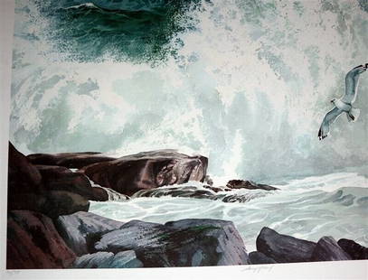 O. K. SHENK Limited Edition Print "Song Of Surf" Canadian Listed Artist (54/375): O. K. SHENK Limited Edition Print "Song Of Surf" Canadian Listed Artist (54/375)O. K. SHENK"THE SONG OF SURF"This Limited Edition print (54/375) is in very good condition, published by 3 Swans