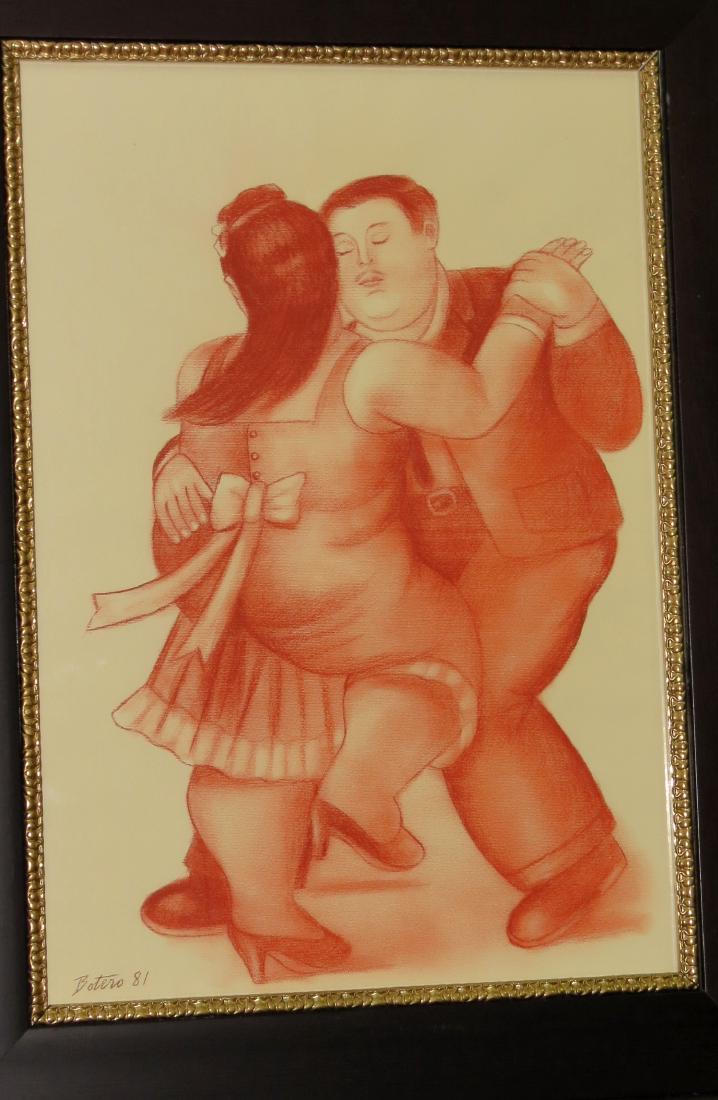 Fernando Botero - Sanguina on paper "Tango" COA 26" x (1 of 5)