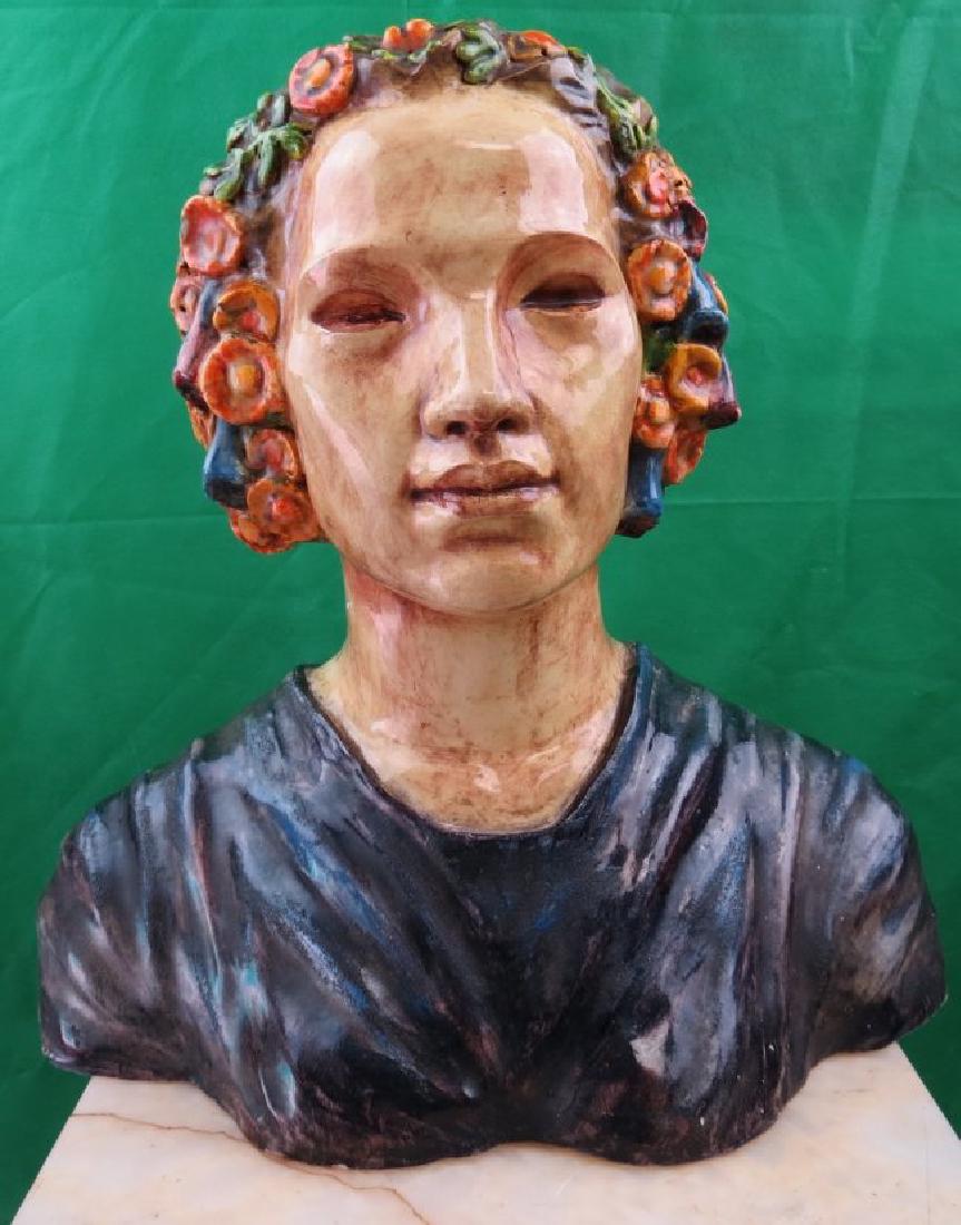 Art Deco Bust - Signed - Austria H: 14" W: 16" (1 of 4)