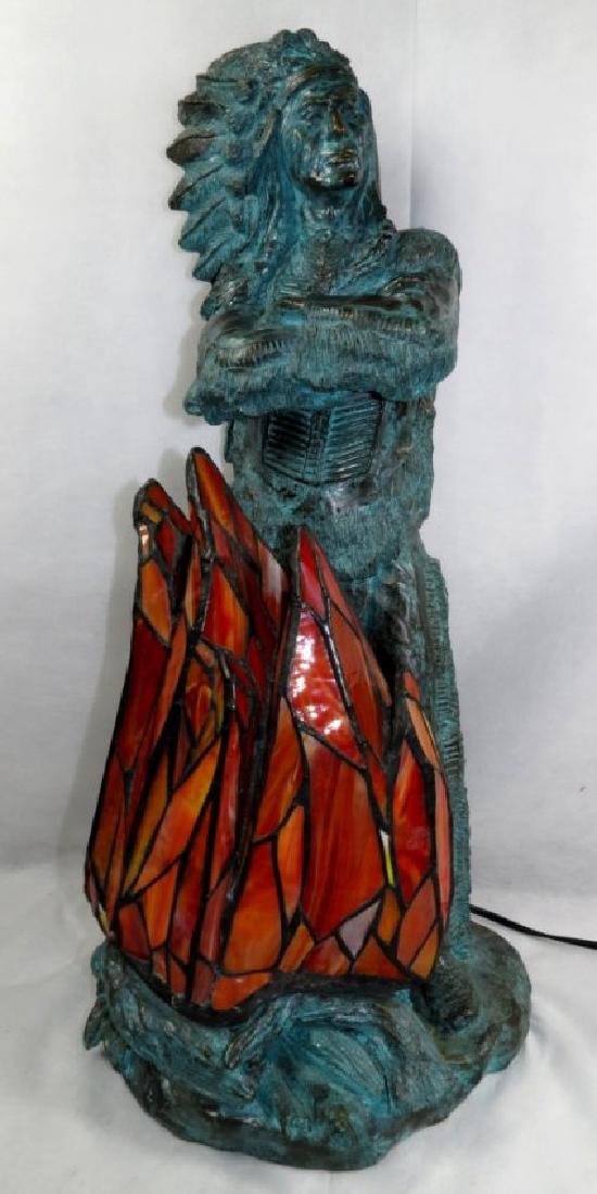 Indian Bronze Lamp by JSW Studios H: 27" (1 of 4)