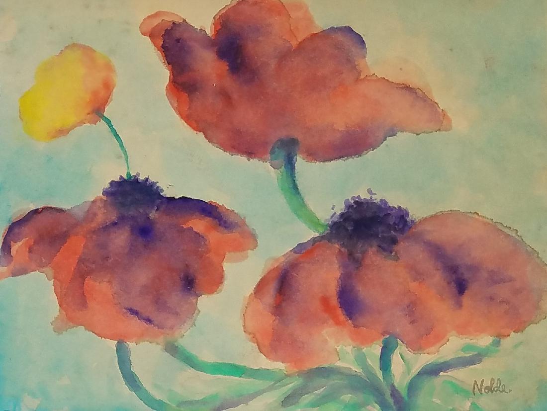 Emil Nolde - Watercolor on paper - 8.5" x 12" Germany (1 of 1)