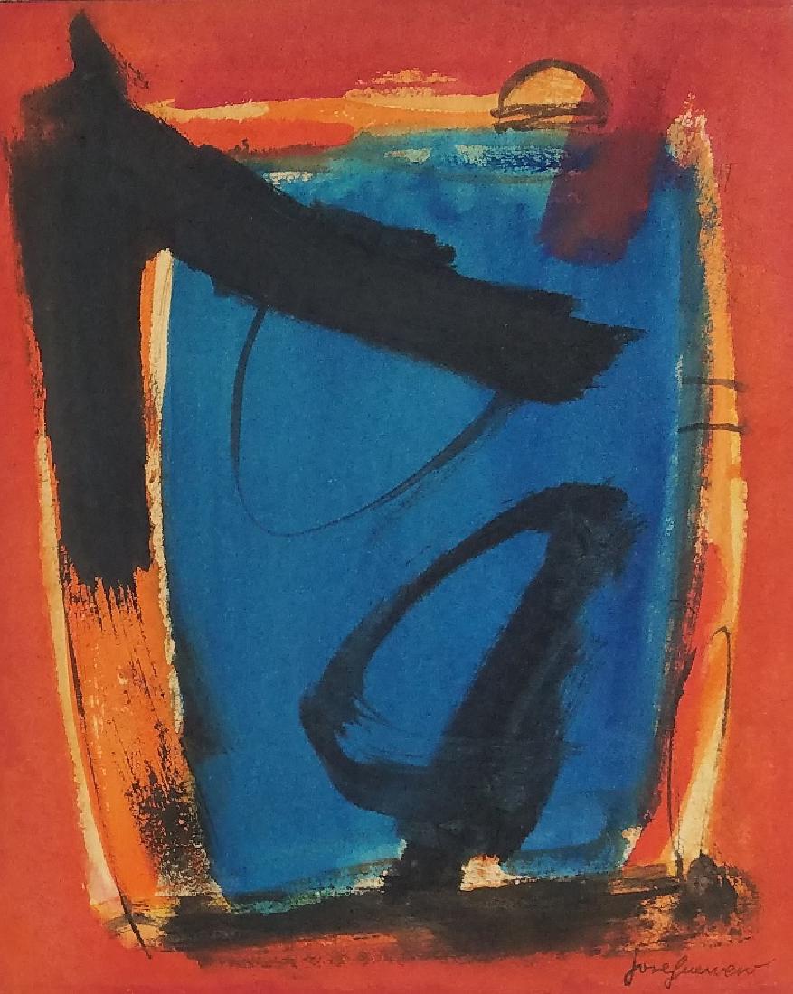 Jose Guerrero - Mixed media on paper 14" x 11" (1 of 1)