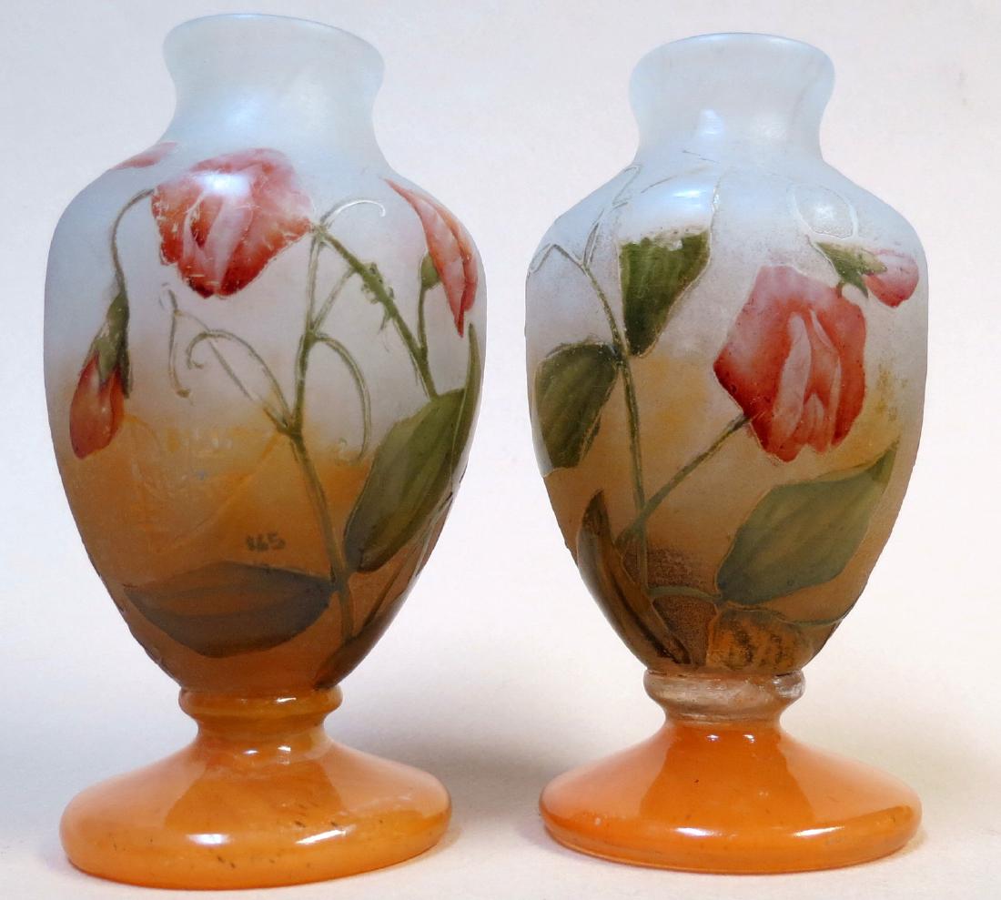 Pair of Daum Nancy - Glass Vases - Authentic! (1 of 4)