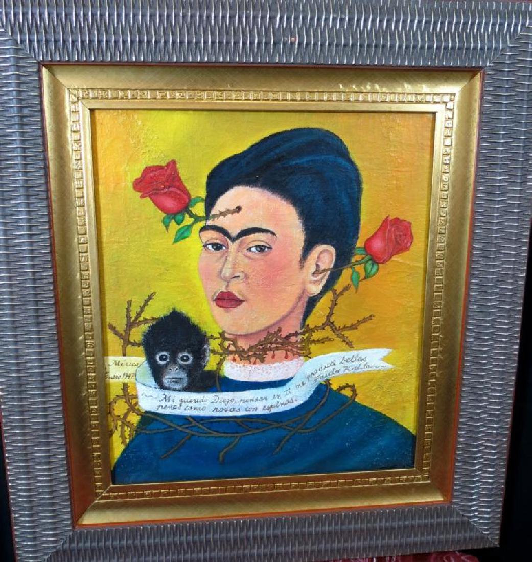 Frida Kahlo - Oil on Canvas 1947 - COA (1 of 6)