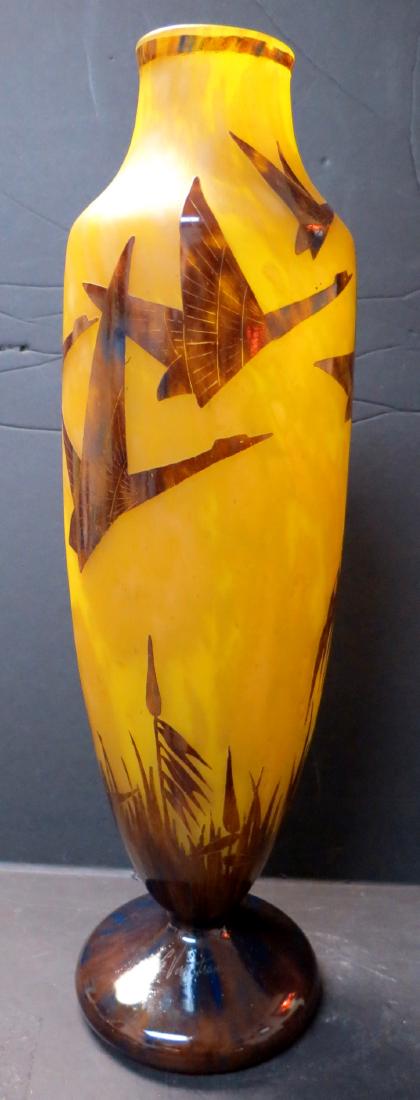 Le Verre Francais Vase  - France 1930 H: 16.5" (1 of 4)