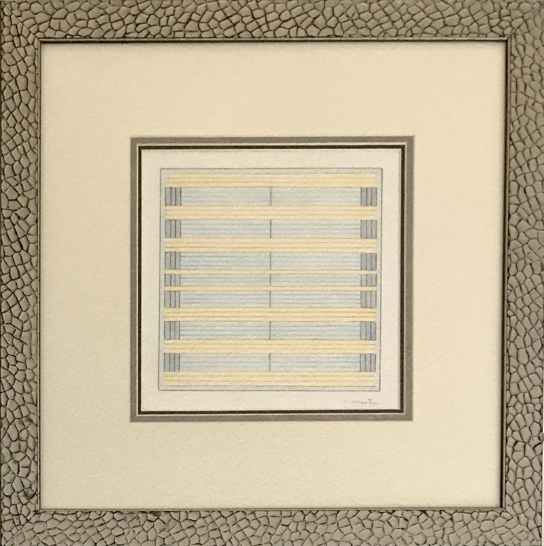 Agnes Martin - Color pencil on paper 9.2" x 9.2" (1 of 4)