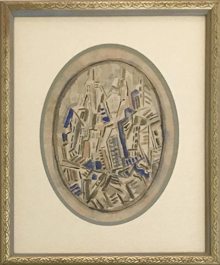 John Marin 1933 Watercolor on paper 12" x 9": Shipping in USA $ 70 John Marin was an early American modernist artist. He is known for his abstract landscapes and watercolors