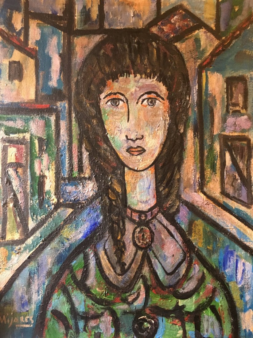Jose Maria Mijares - Oil on canvas - Cuba 14" x 18": Shipping in USA $ 80