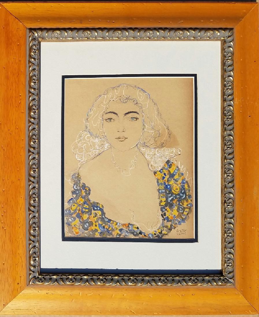 Gustav Klimt - Watercolor on paper 10" x 8": Frame: 16" x 14" Shipping in USA $ 90 Gustav Klimt was an Austrian symbolist painter and one of the most prominent members of the Vienna Secession movement. Klimt is noted for his paintings, murals, s