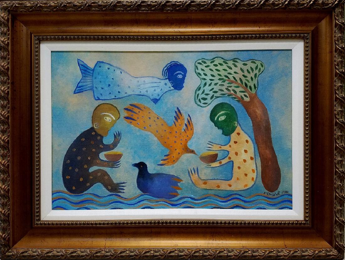 Manuel Mendive - Acrylic on canvas - COA by Artist (1 of 3)