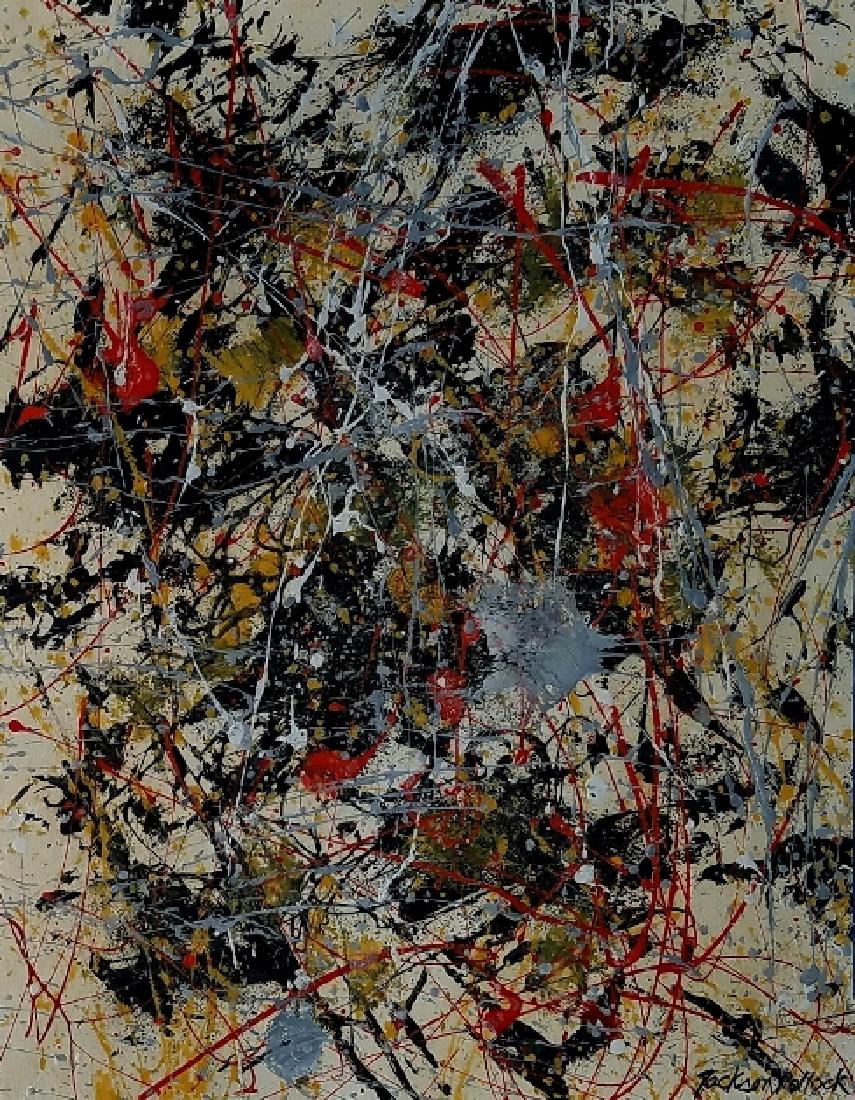 Jackson Pollock Mixed Media on paper 13" x 10.5" (1 of 1)