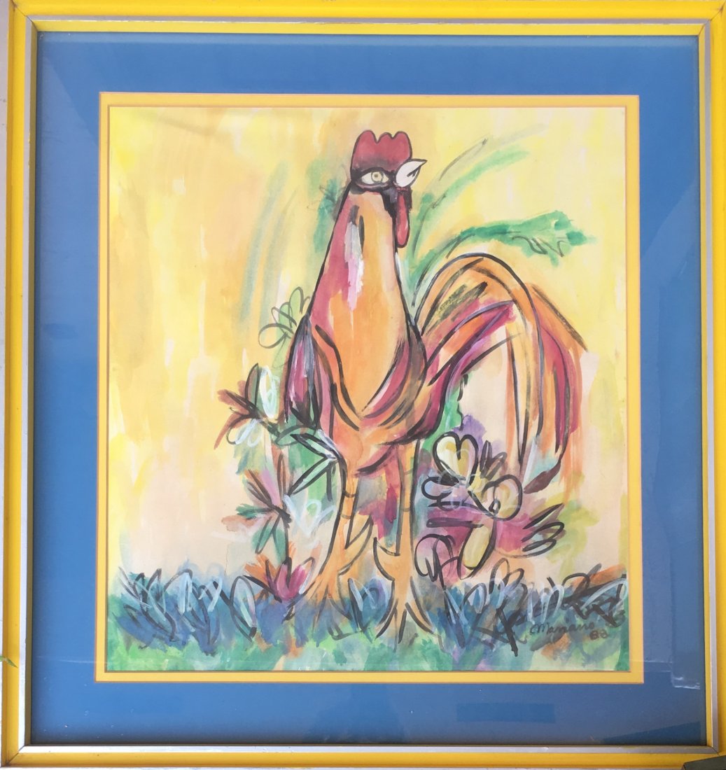 Mariano Rodriguez 1988 Mixed media on paper 24" x 22" (1 of 1)