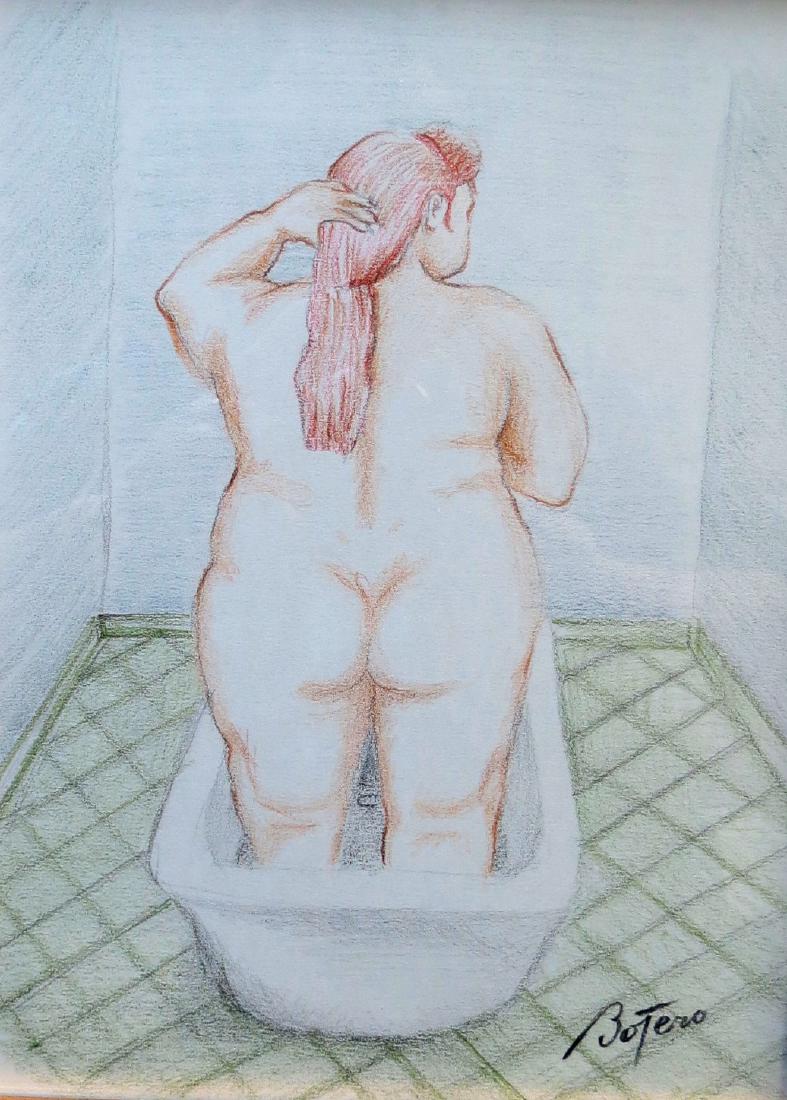 Fernando Botero Colored pencil/ paper "Lady" w/COA (1 of 3)