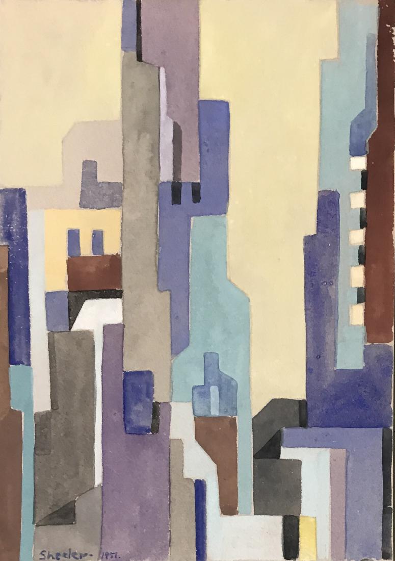 Charles Sheeler 1951 Watercolor on paper 10" x 7" (1 of 2)
