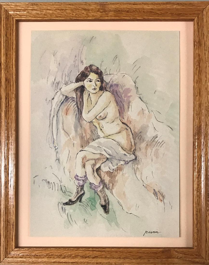 Jules Pascin - Ink & watercolor on paper 12" x 9" (1 of 3)