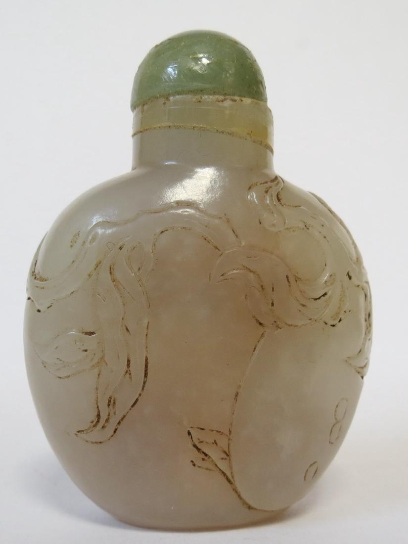 Jade Snuff Bottle Old & Original Chinese H: 2.4" (1 of 6)