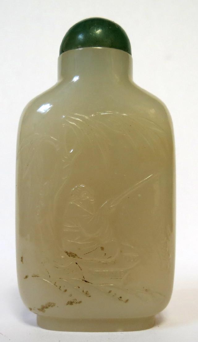 Jade Snuff Bottle Old & Original Chinese H: 3" (1 of 6)