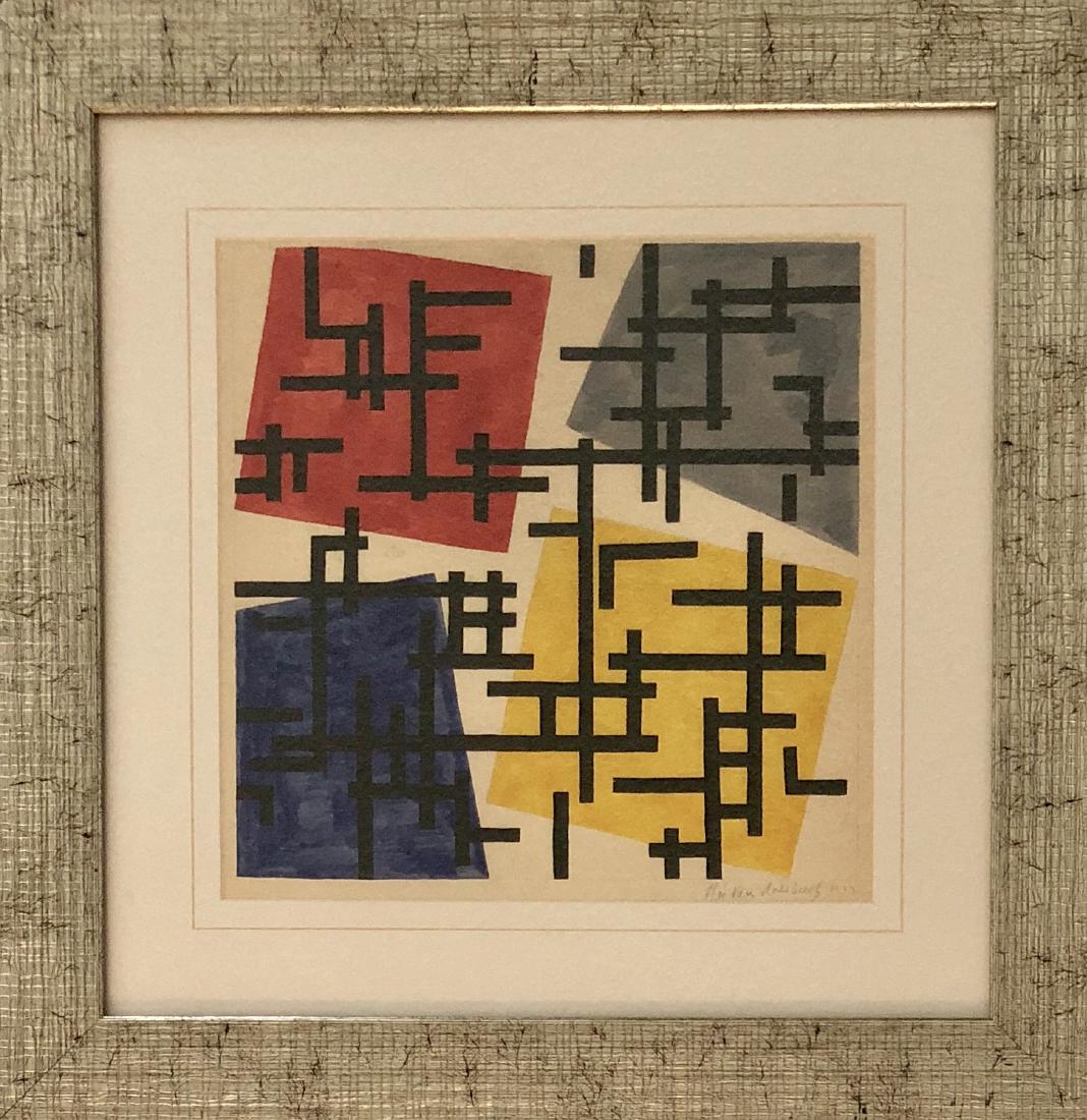 Theo van Doesburg 1919 Gouache on paper 12" x 12" (1 of 3)