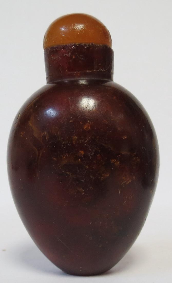 Amber with Agate top 2.7" or 7.0 cms (1 of 4)