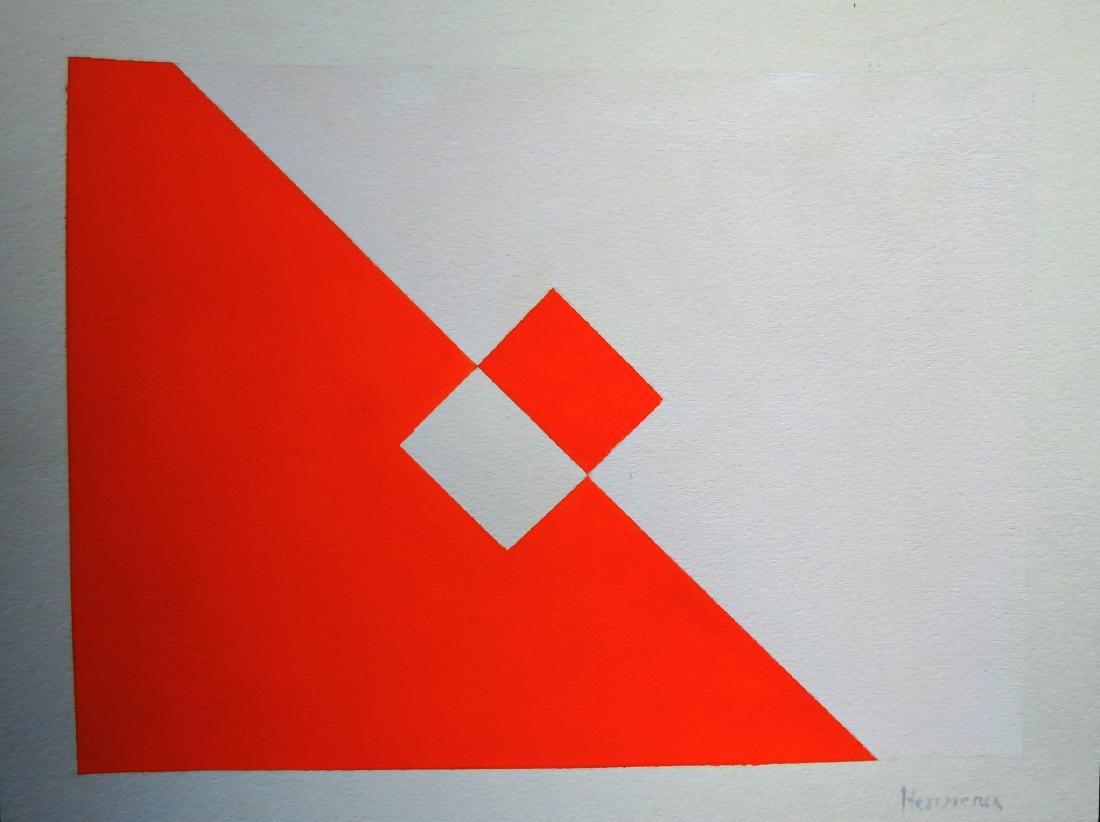 Carmen Herrera - Acrylic on paper - 11" x 14" (1 of 3)