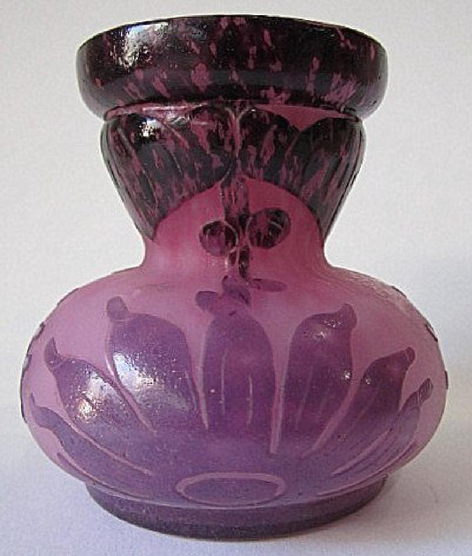 Le Verre Francais Miniature Vase  Art Deco H: 3" (1 of 3)