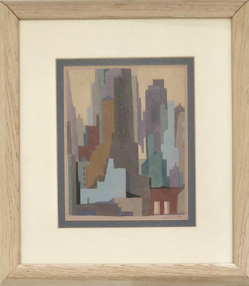 Charles Sheeler 1951 Gouache on Paper 10.5" x 8.5" (1 of 2)