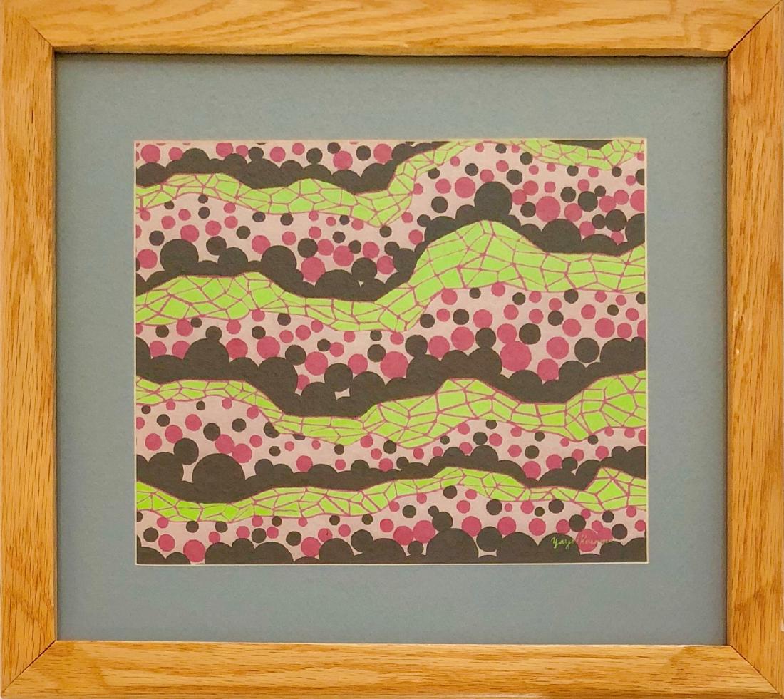 Yayoi Kusama - Ink & Gouache on Paper 10.2" x 12.5" (1 of 2)