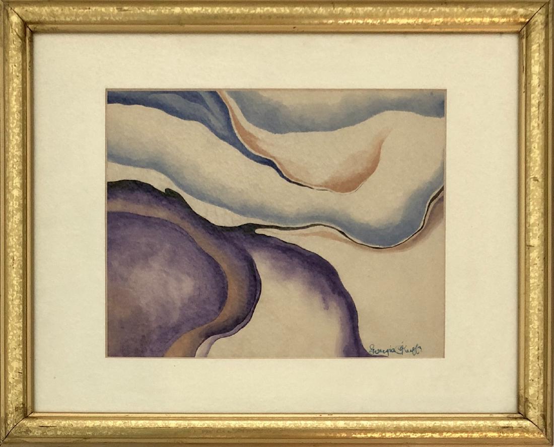 Georgia O'Keeffe - Watercolor on Paper 8" x 9" (1 of 2)