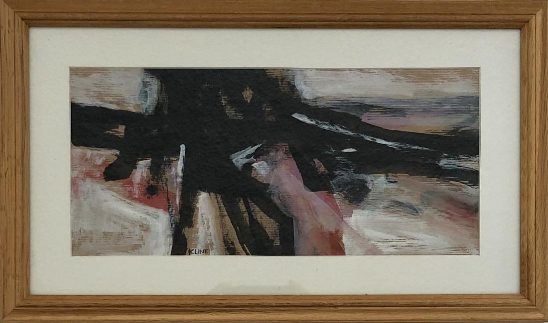Franz Kline - Ink & Gouache on Paper 7" x 15" (1 of 2)