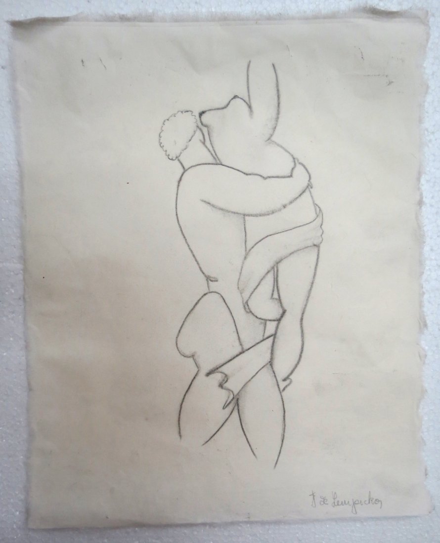 Tamara de Lempicka Pencil on Paper Rough draft 12" x 9": Shipping in USA $ 30 Tamara Łempicka (born Maria Górska; 16 May 1898 – 18 March 1980), also known as Tamara de Lempicka, was a Polish painter active in the 1920s and 1930s, who spent her worki