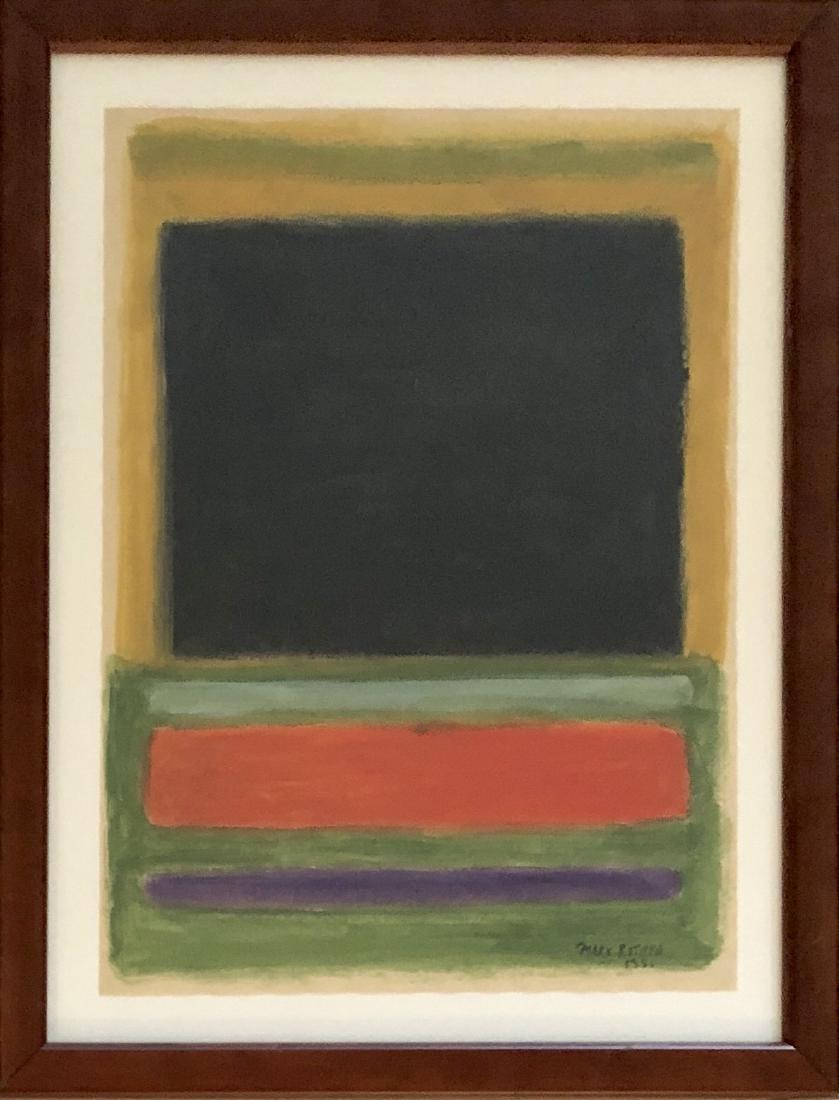 Mark Rothko 1955 Watercolor on Paper 15" x 10" (1 of 2)