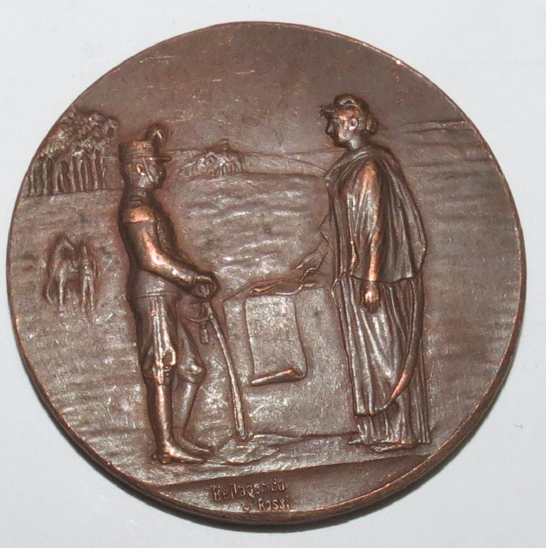 Bronze Medal - Military 1904 By Rossi Diam: 2": Shipping in USA $ 5 - Argentina Original Medal