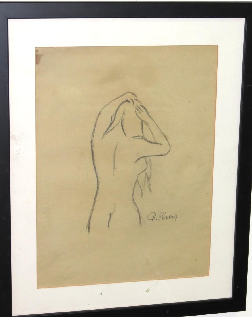 Diego Rivera - Pencil on paper 9" x 12"  COA (1 of 3)