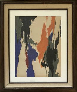 Clyffor Still 1957 Gouache & Ink on Paper 16.5" x 12.5": Frame: 26" x 22" Shipping in USA $ 120 Clyfford Still was an American painter, and one of the leading figures in the first generation of Abstract Expressionists, who developed a new, powerful approach